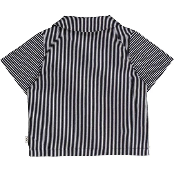 Müsli Balsam Cream/Night Blue Poplin Stripe Shirt 2