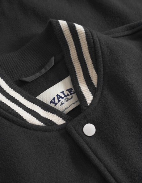 Les Deux Kids Black/Black Yale Wool Varsity Jacket KIDS