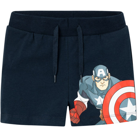 Name It Dark Sapphire Ayan Marvel Long Sweat Shorts