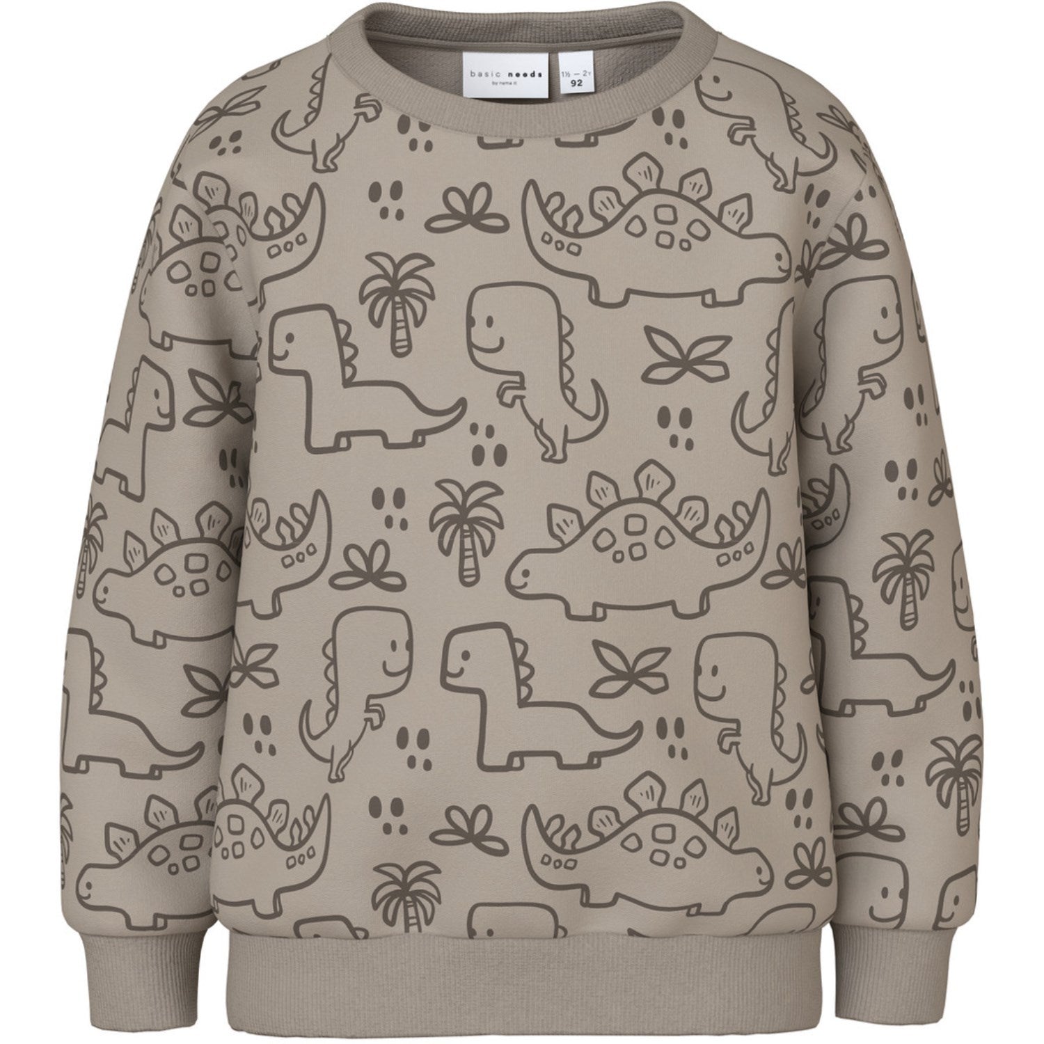 Name It Pure Cashmere Outline Dinosaurs Vermo Aop Loose Sweatshirt