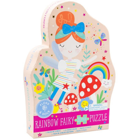 Floss & Rock Puslespil m. formet motiv & æske 20 brikker Rainbow Fairy 2