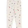 Copenhagen Colors Cream Fishing Print Jersey Leggings W Print