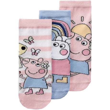 이름을 Chambray Blue Arra Peppa Pig 양말 3 팩