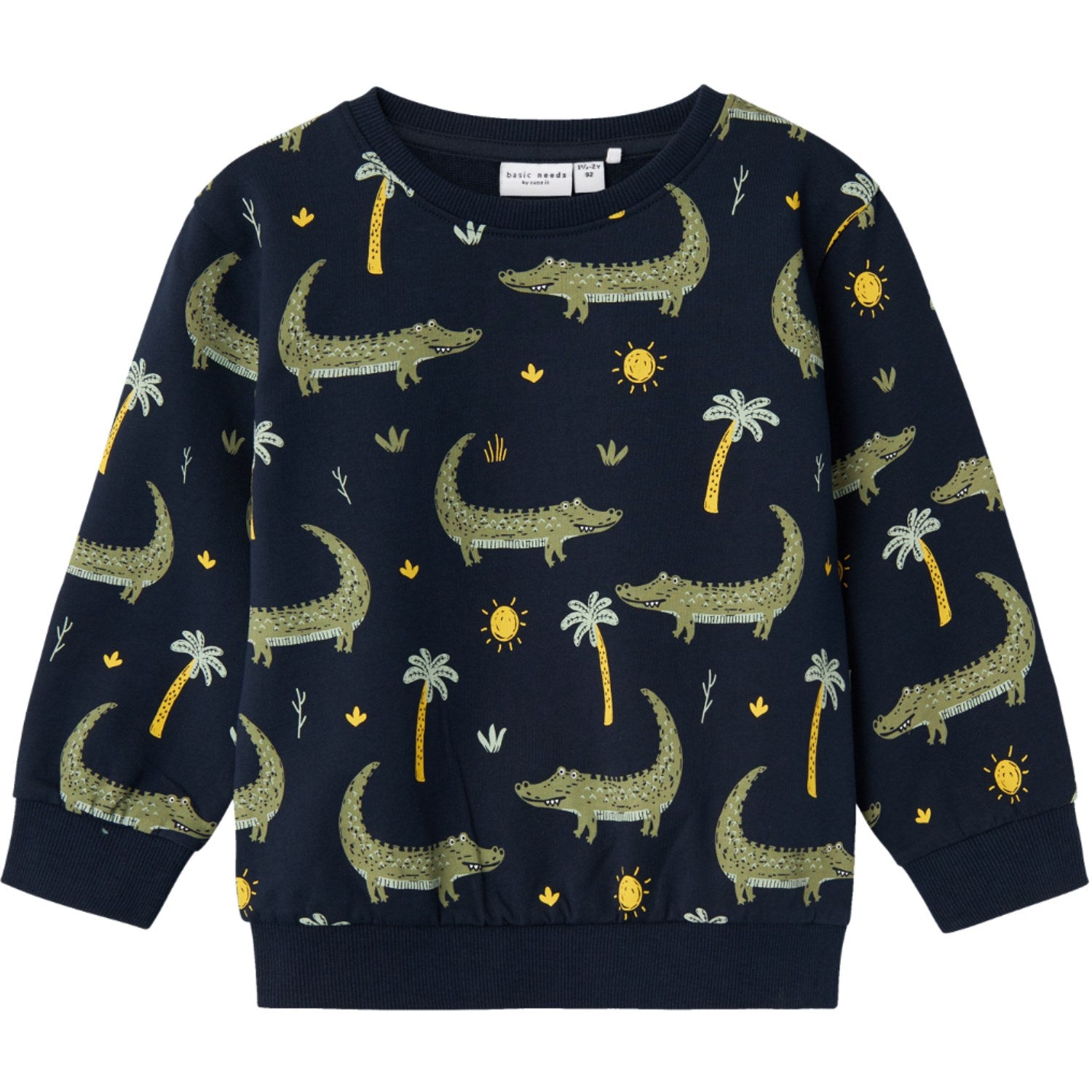 Name It Dark Sapphire Crocodiles Vermo Aop Loose Sweatshirt