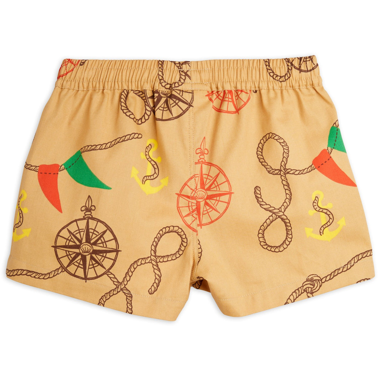 Mini Rodini Beige Nautical AOP Woven Shorts 5