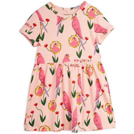 Mini Rodini Pink Parrots AOP Dress