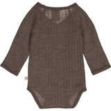 Müsli Walnut Melange Woolly Rib Bodysuit Ls