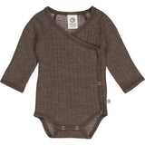 Müsli Walnut Melange Woolly Rib Bodysuit Ls