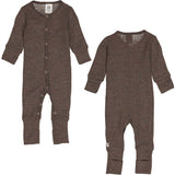 Müsli Walnut Melange Woolly Rib Bodysuit Lssuit