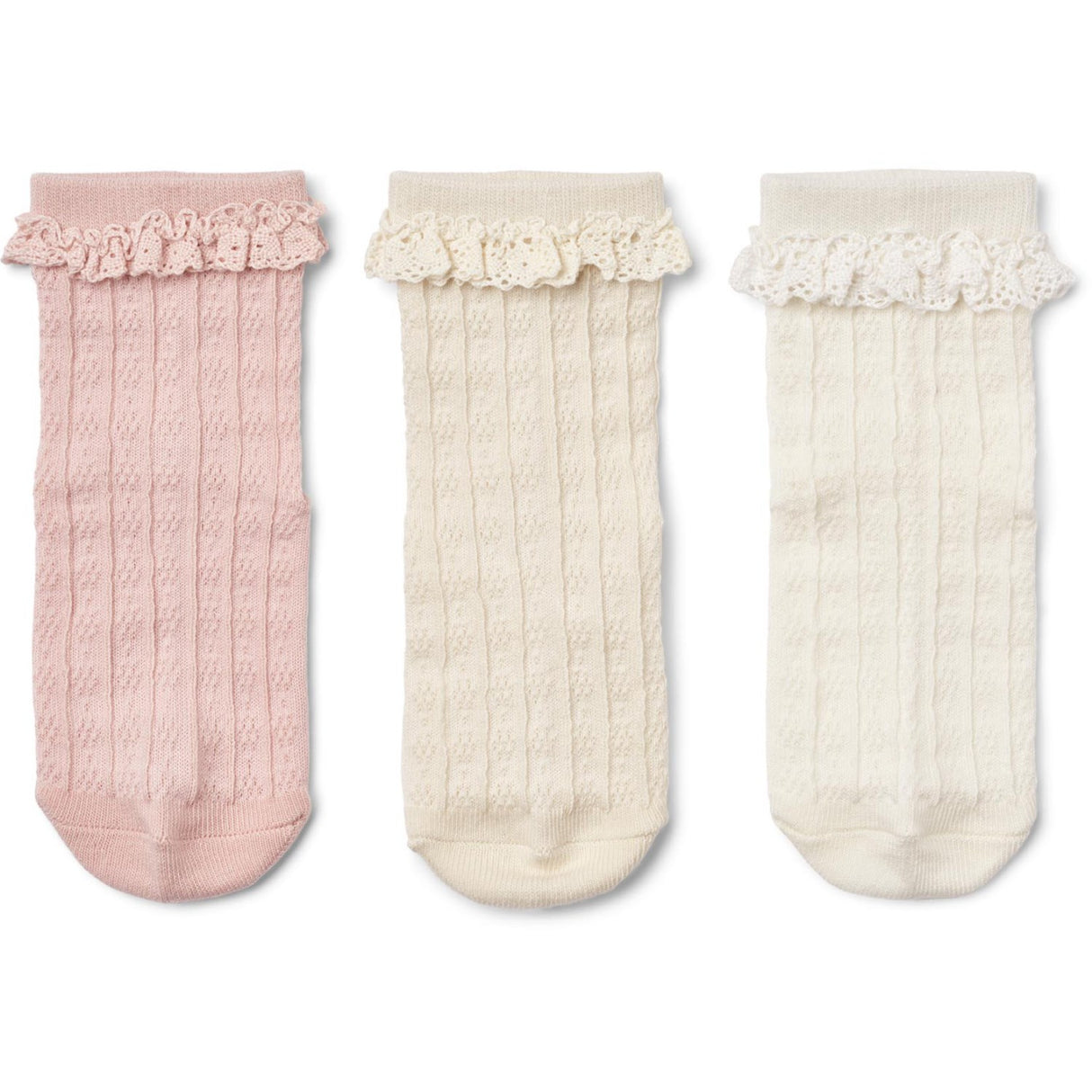 Wheat Powder 3 Pk Naja lace Socks 2