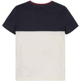 Tommy Hilfiger Ancient White Colorblock Embroidered Tee Ss