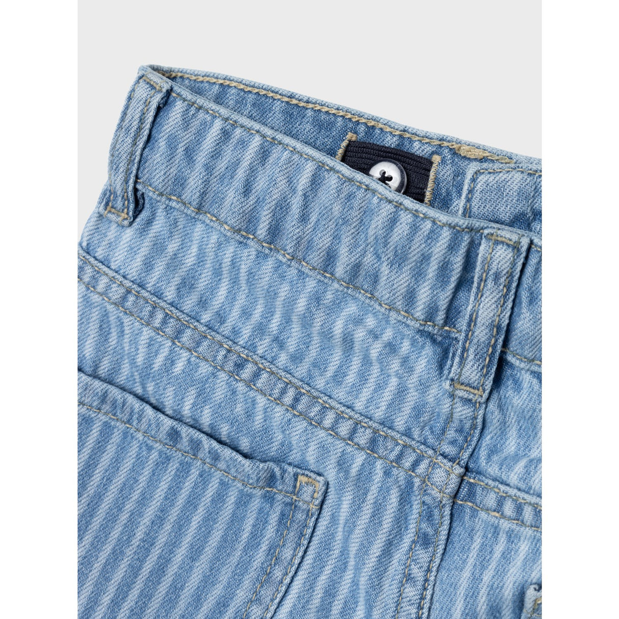 Name It Light Blue Denim Stripe Rose Regular Denim Shorts 2