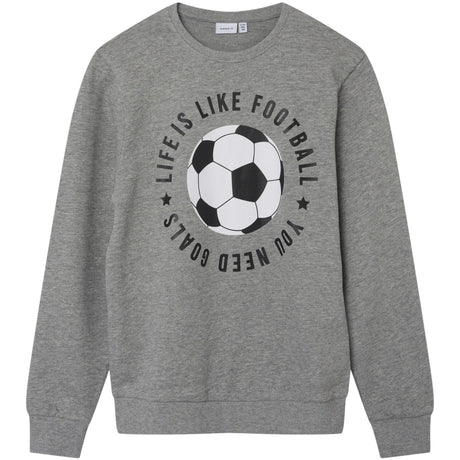 Name It Grey Melange Jefootball Sweatshirt