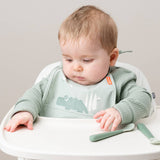 DonebyDeer Mini Bib w/Pocket 2 pcs Croco Green