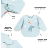 DonebyDeer Bib w/Sleeves & Pocket Playground Blue