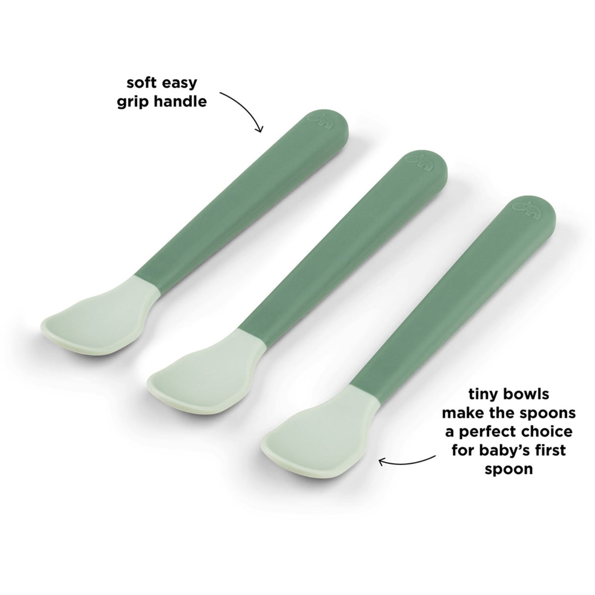 DonebyDeer Foodie Easy-Grip Babyske 3 Piece Grøn 6