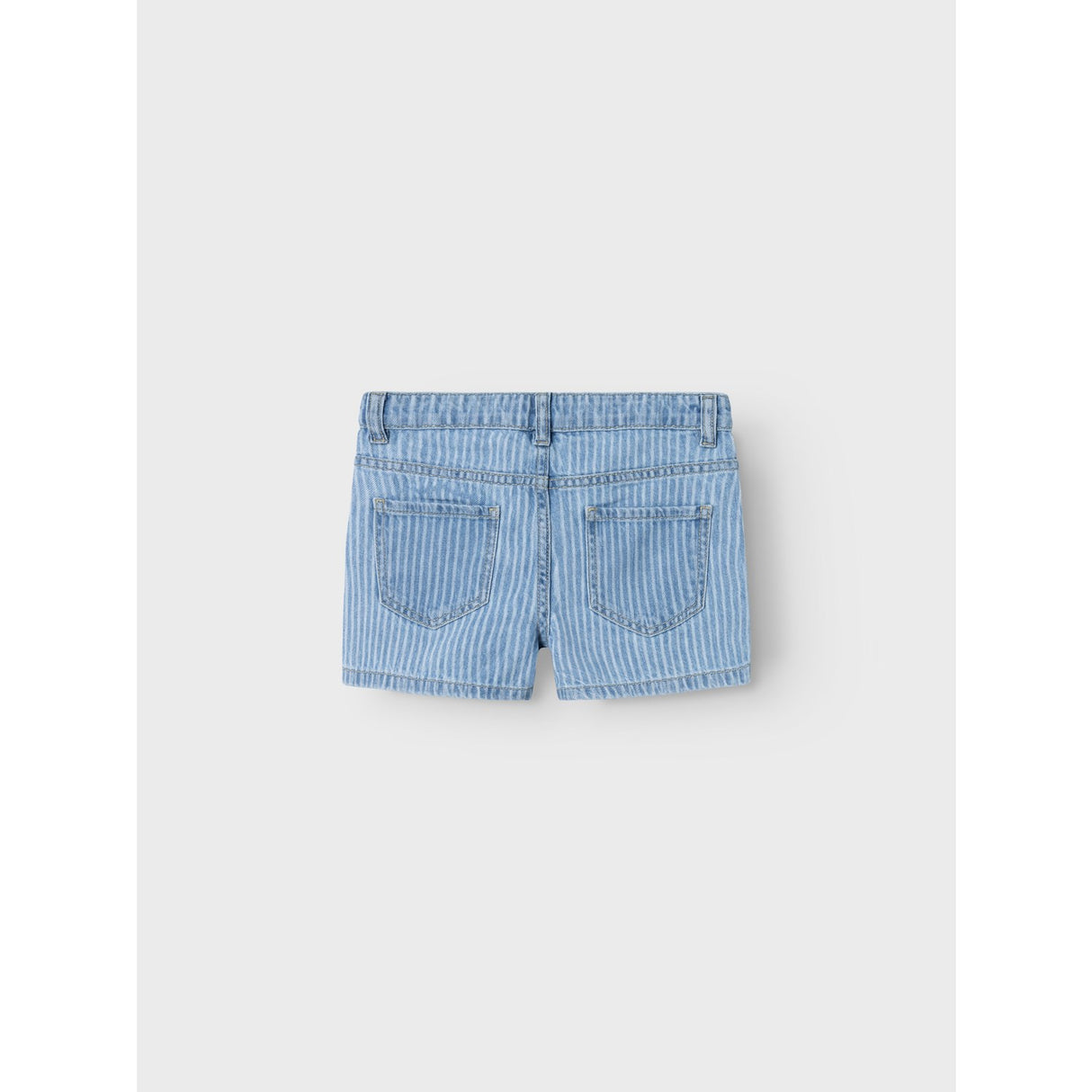 Name It Light Blue Denim Stripe Rose Regular Denim Shorts 3