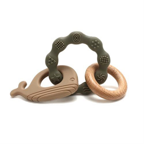 Magni Green Teether - Whale