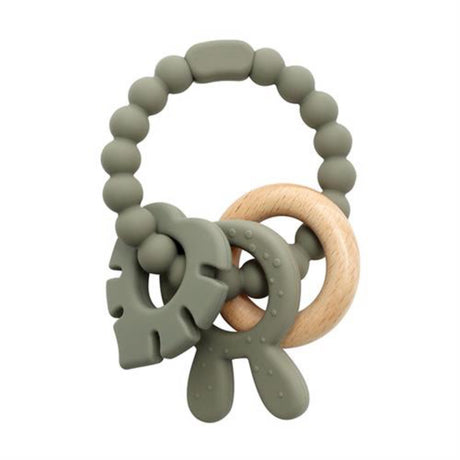 Magni Green Teether - Leaf/Rabbit Ear