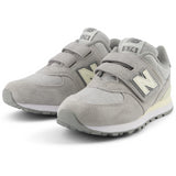 New Balance 574 Kids Hook & Loop Sneakers Concrete