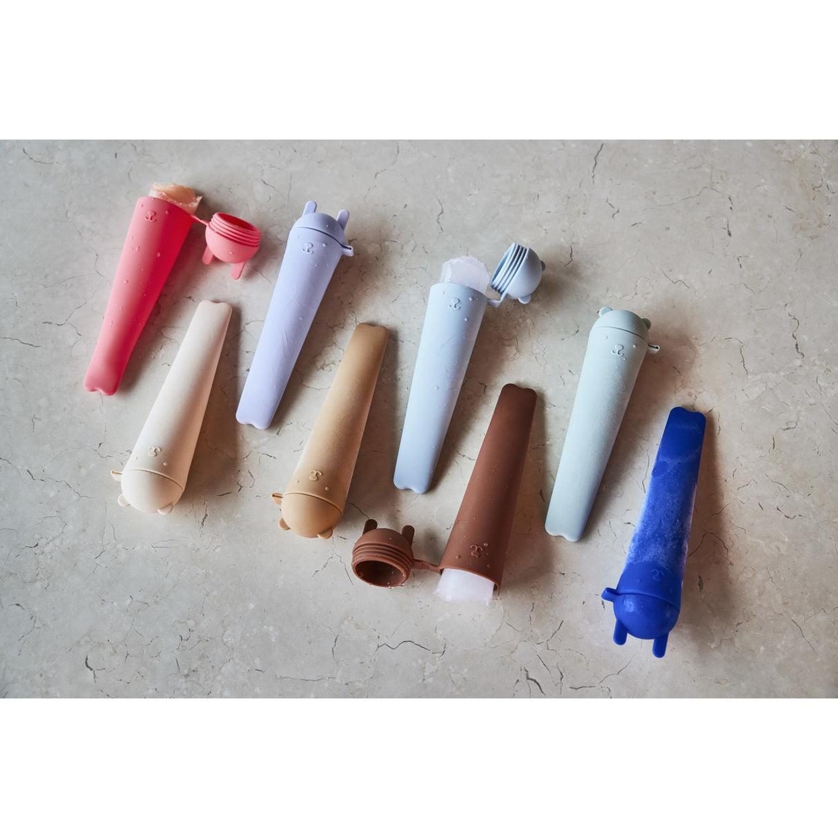 OYOY Optic Blue / Pale Green / Pale Blue / Caramel Ninka & Teddy Ice Pops 4-Pack 4