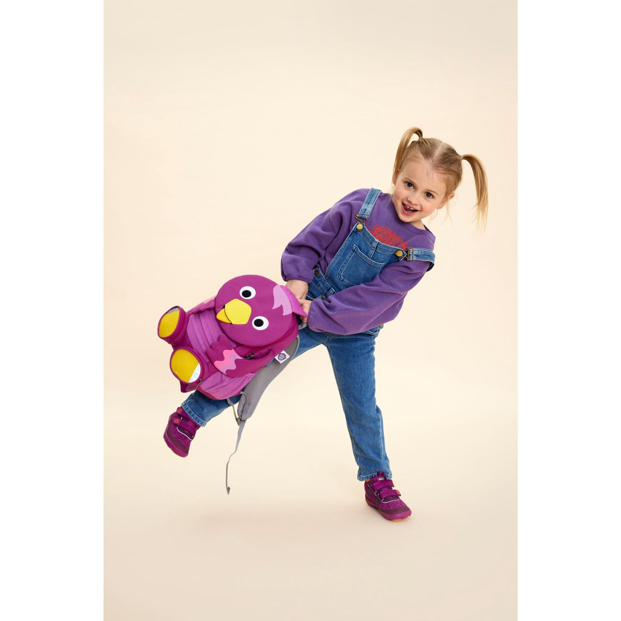 Affenzahn Kindergarten Backpack Large Purple Bibi Bird 4