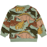 THE NEW Siblings Hedge Green Dino AOP Lee Sweatshirt