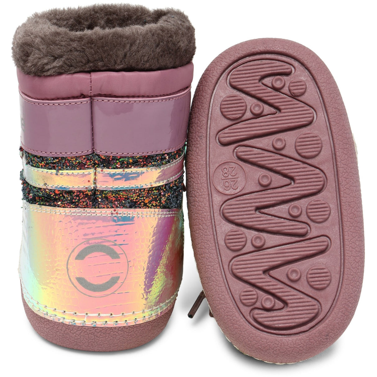 Mikk-Line Rose Brown Snow Boot Glitter