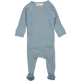 MarMar New Born Modal Pointelle Rib Blue Dove Rubello Onesie