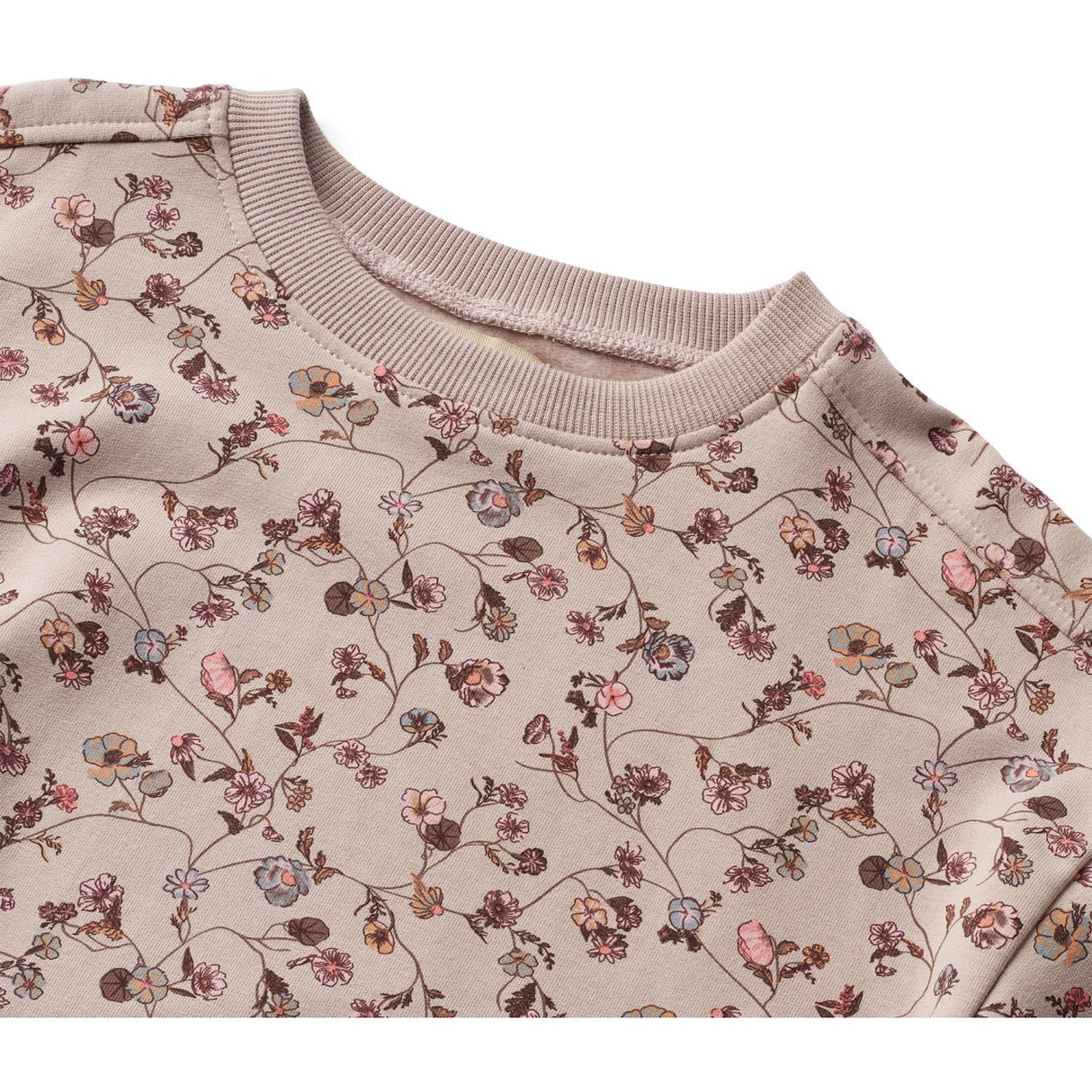 Wheat Dry Rose Flower Vine Sweatshirt Lia