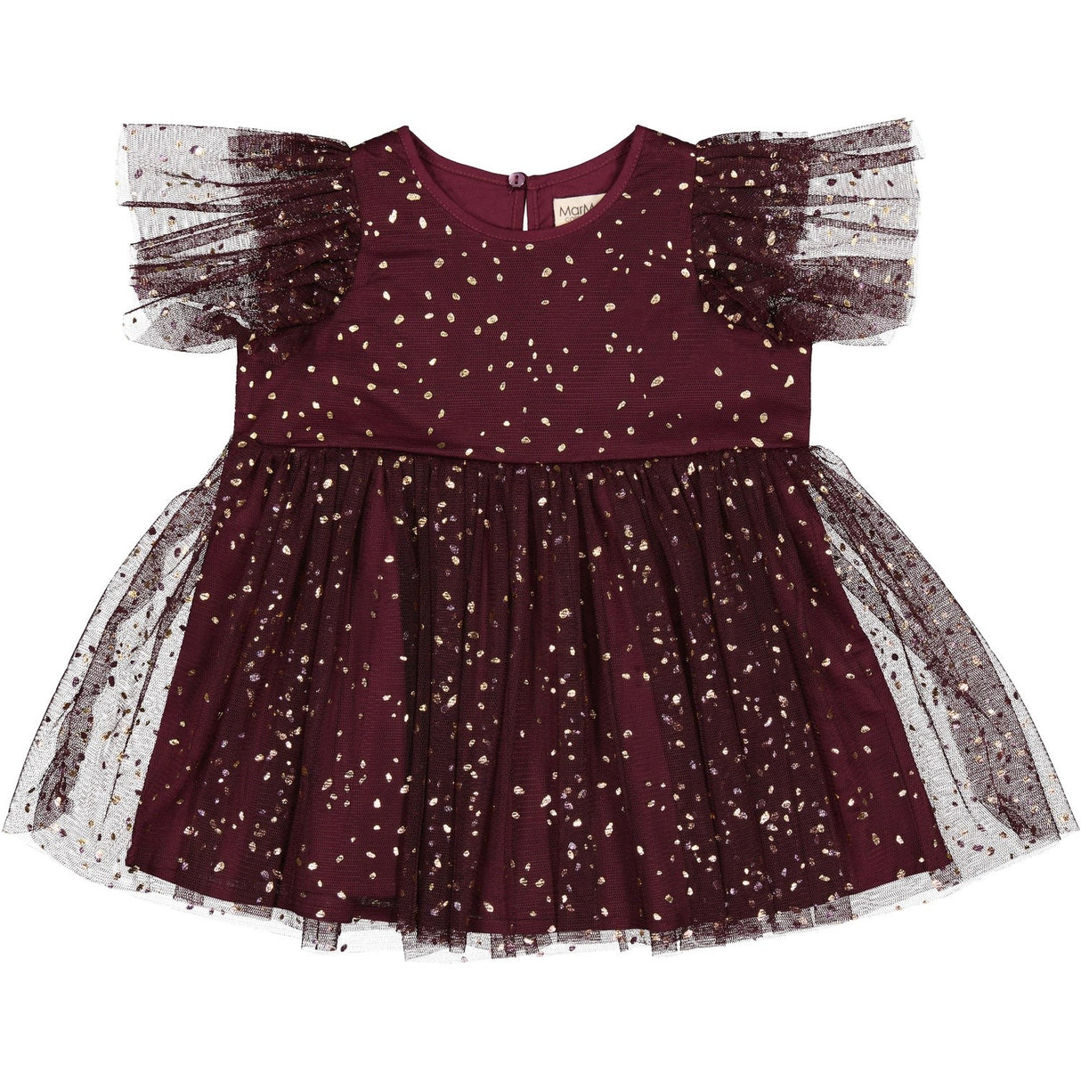 MarMar Ballerina Dotty Deep Mulberry Deandra Dress