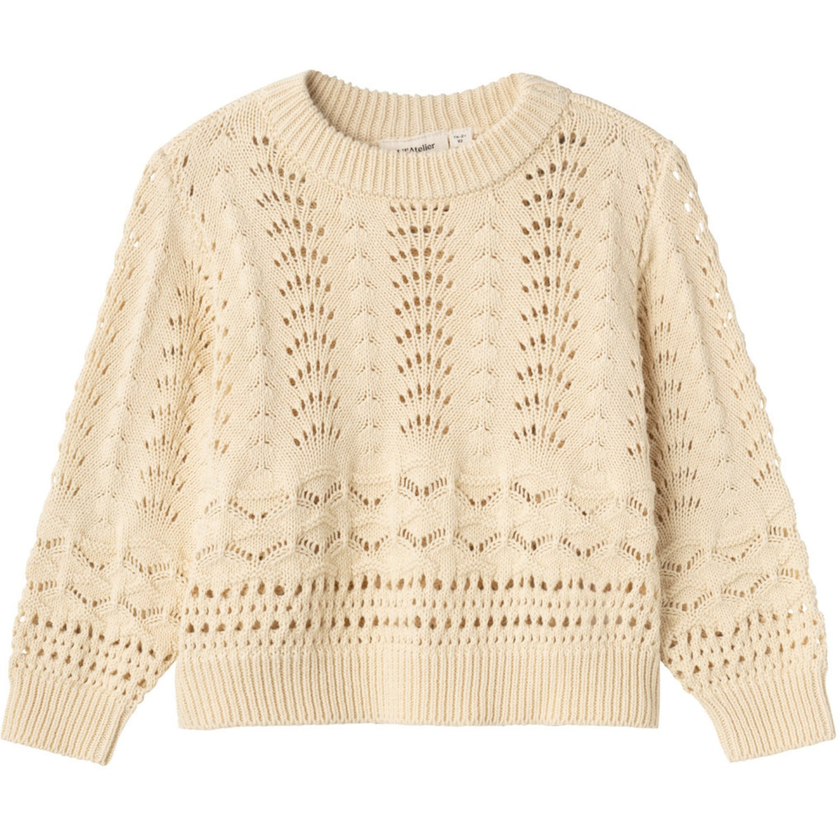 Lil'Atelier Bleached Sand Lale Knit Blouse