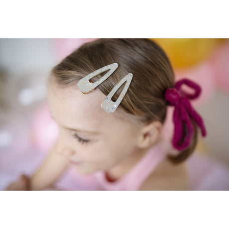 Great Pretenders Boutique Gel Sparkle Hairclips, 2 Pcs Silver 2