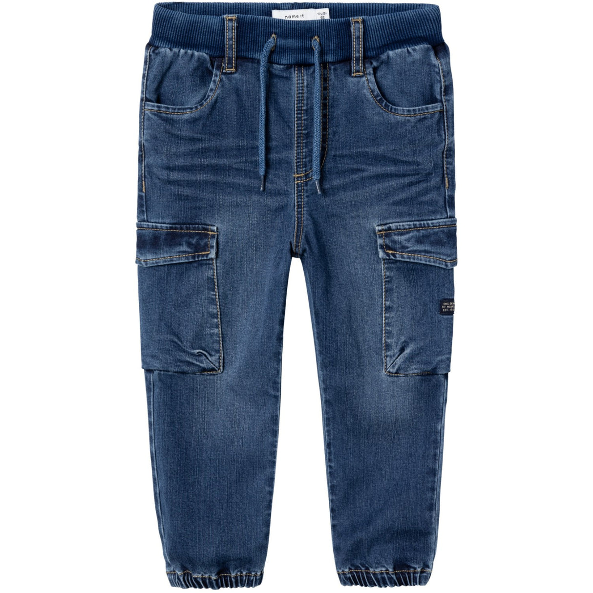 Name It Dark Blue Denim Ben Baggy Cargo Jeans Noos