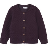 Name It Plum Perfect Lomille Knit Cardigan