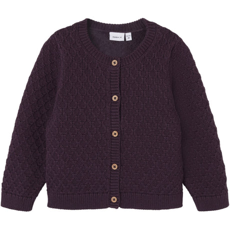 Name It Plum Perfect Lomille Knit Cardigan