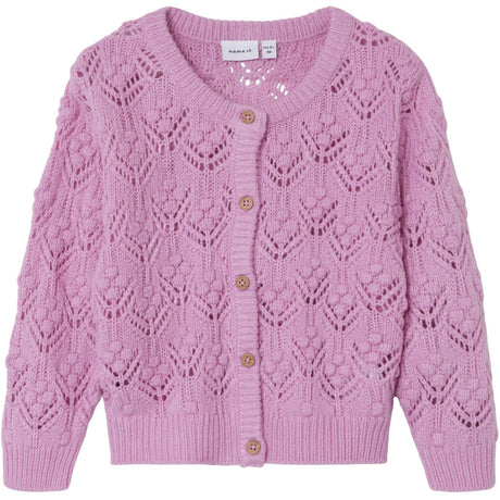 Name It Pastel Lavender Lasille Knit Cardigan