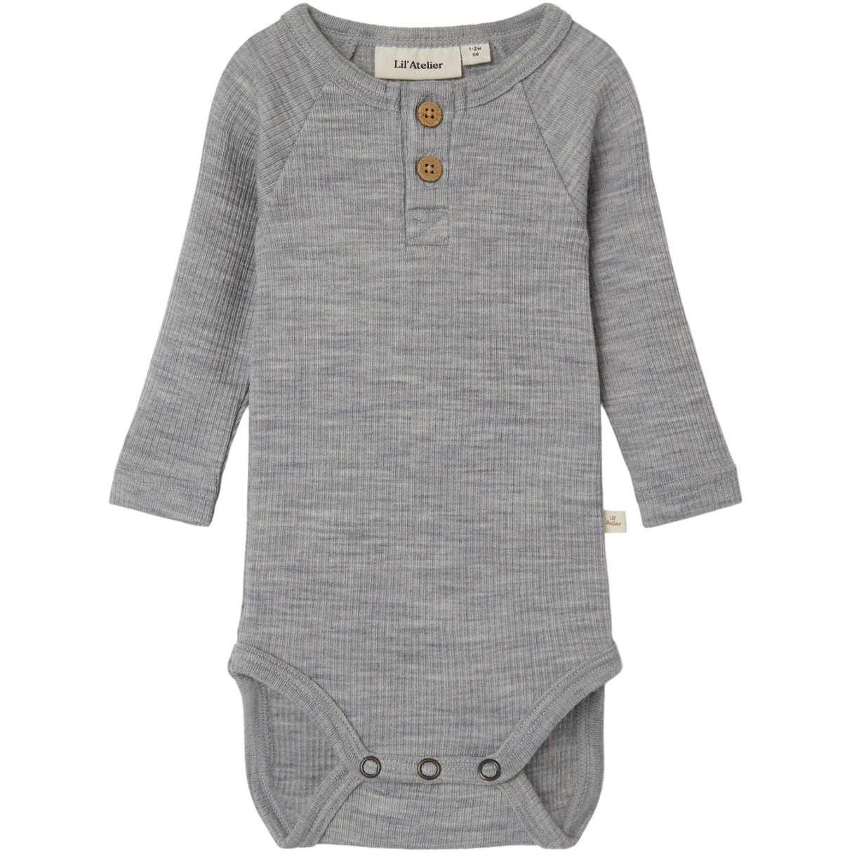 Lil'Atelier Grey Melange Fable Wool Body