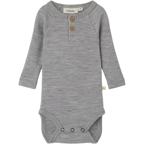 Lil'Atelier Grey Melange Fable Wool Body