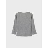 Lil'Atelier Grey Melange Fable Wool Blouse