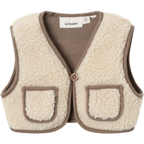 Lil'Atelier Birch Jono Sherpa Vest