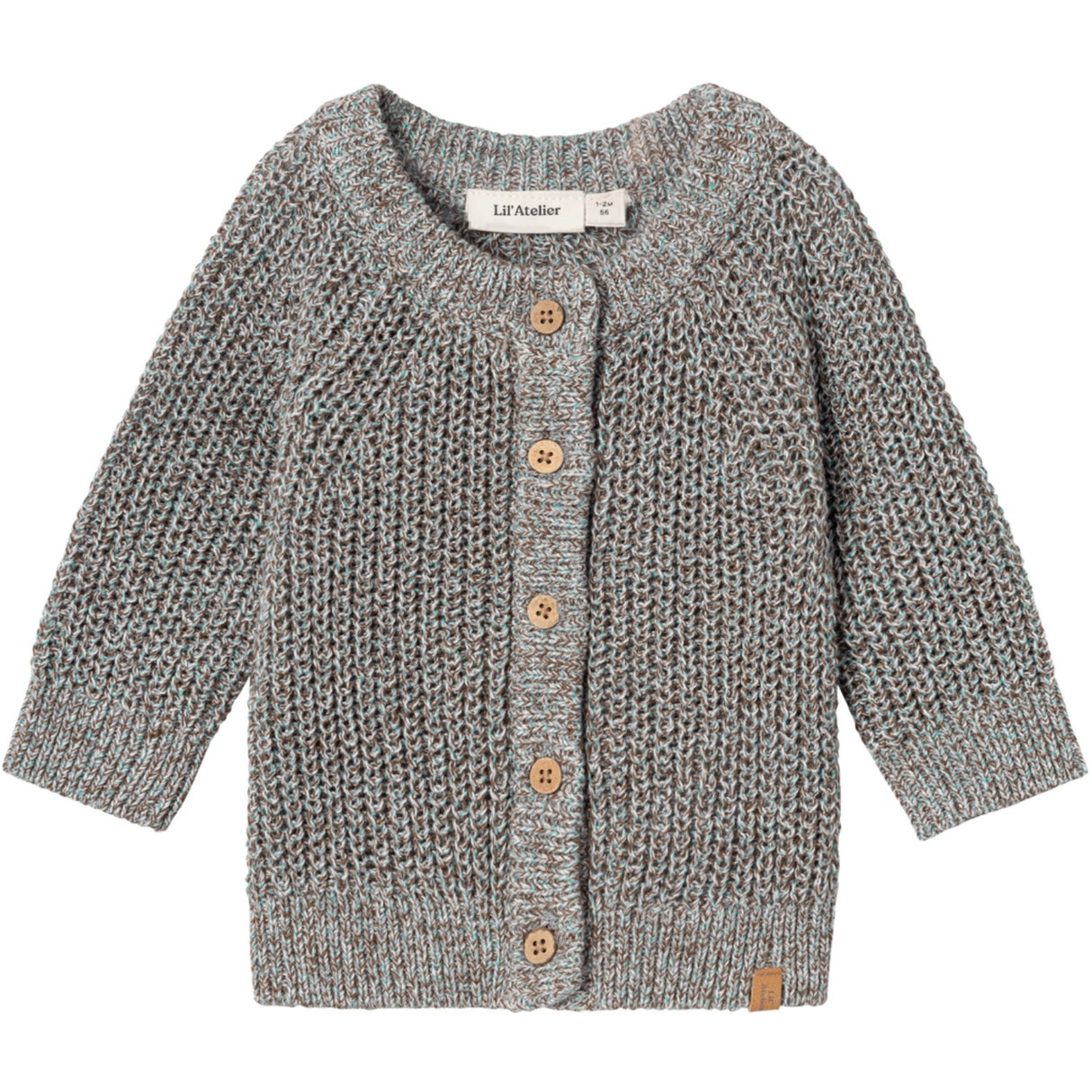 Lil'Atelier Sky Gray Noro Knit Cardigan