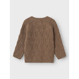 Name It Walnut Wrilla Wool Knit Cardigan