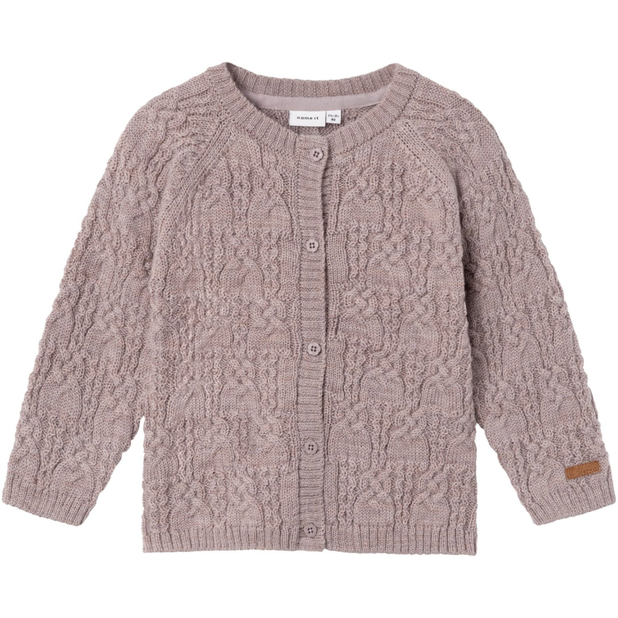 Name It Purple Dove Wrilla Wool Knit Cardigan