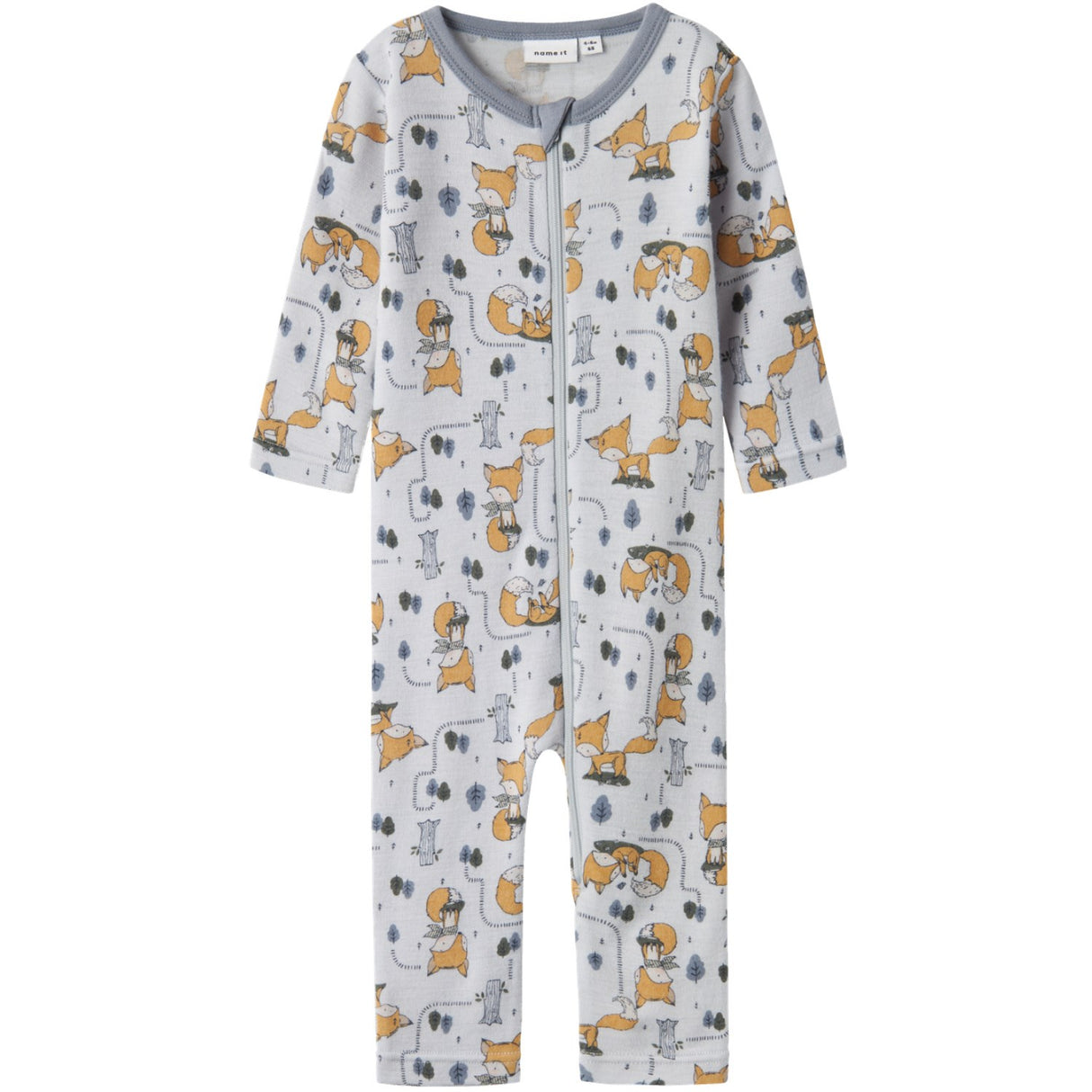 Name It Gray Dawn AOP Willit Wool Onesie