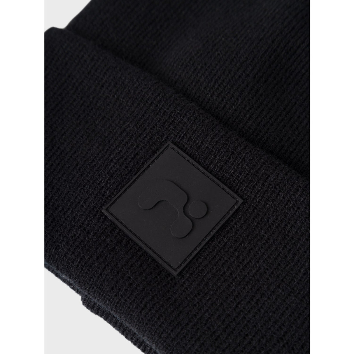 Name It Black Malik Knit Beanie Badge