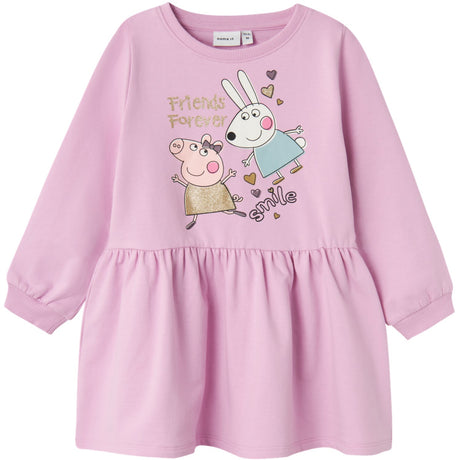 Name It Pastel Lavender Amira Peppa Pig Sweat Dress