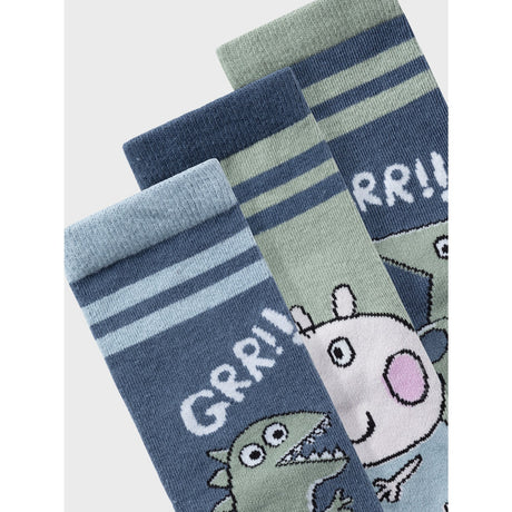 Name It Bering Sea 2X Bering Sea + 1X Lily Pad Adinis Peppa Pig 3-Pack Socks