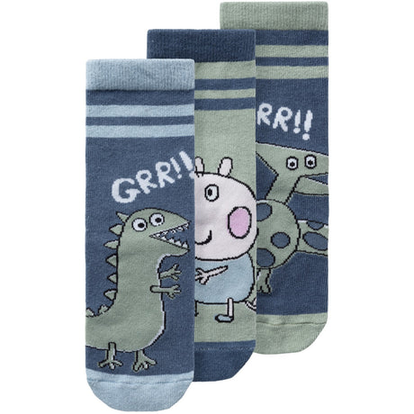 Name It Bering Sea 2X Bering Sea + 1X Lily Pad Adinis Peppa Pig 3-Pack Socks