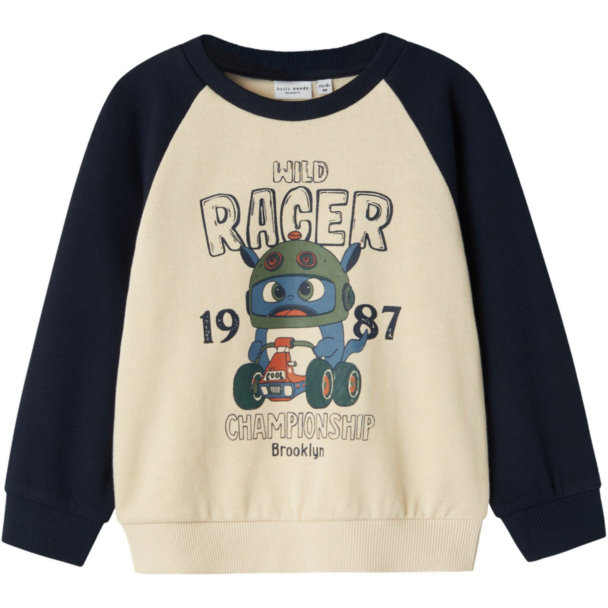 Name It Summer Sand Racer Vildar Crewneck